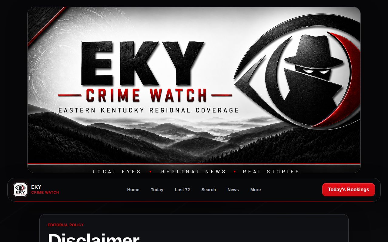 Kentucky Crime Watch independent-source disclaimer